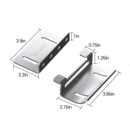 Renogy Solar Panel Mounting Curved Z Bracket -- Set of 4
