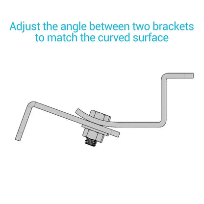 Renogy Solar Panel Mounting Curved Z Bracket -- Set of 4