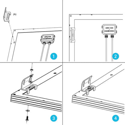 Renogy Solar Panel Mounting Curved Z Bracket -- Set of 4
