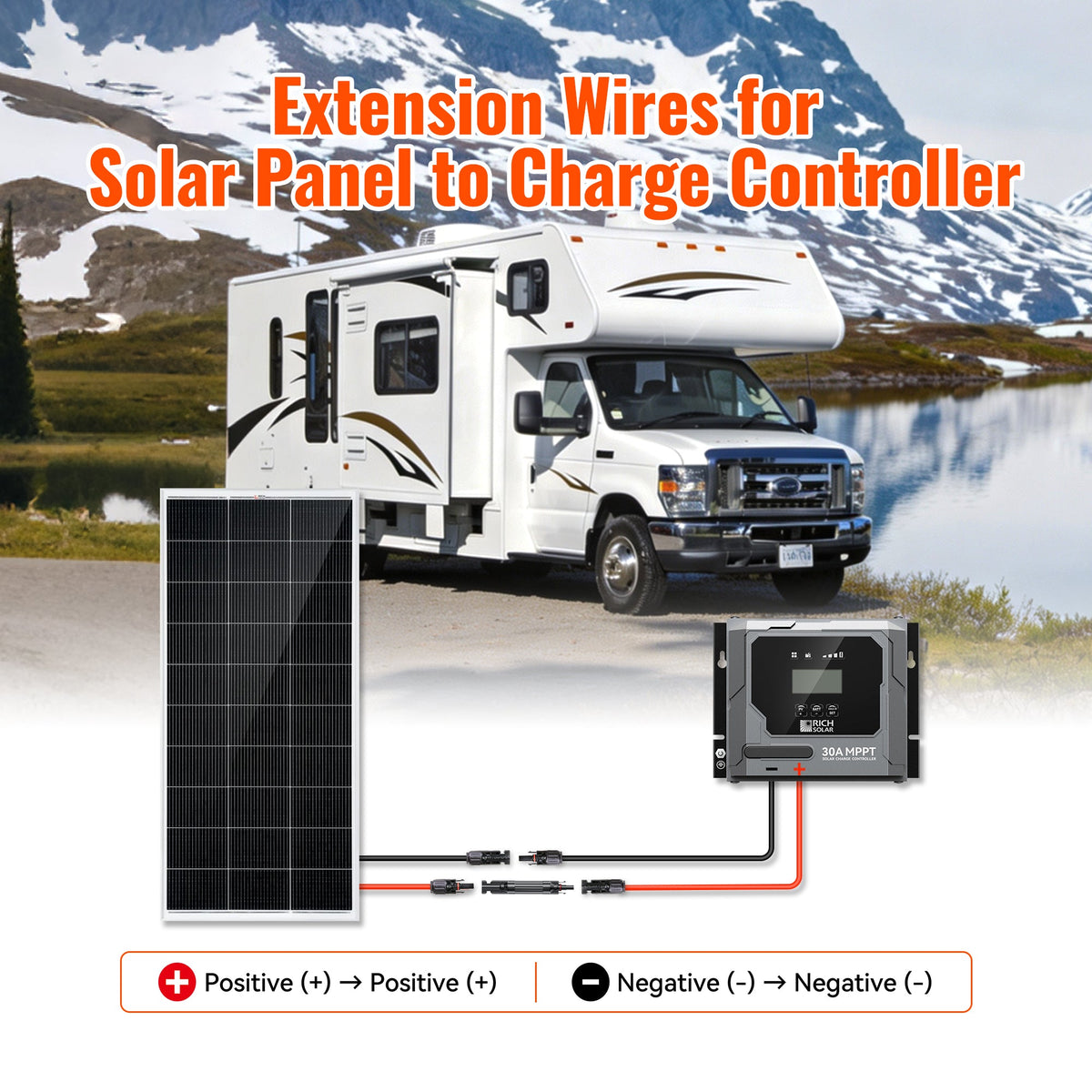10 Gauge Extension Cable to Connect Solar Panel to Charge Controller