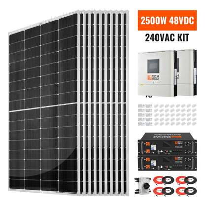 2500W 48VDC-240VAC Solar Kit