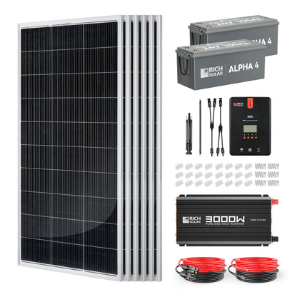 1200 Watt 24V Complete Solar Kit