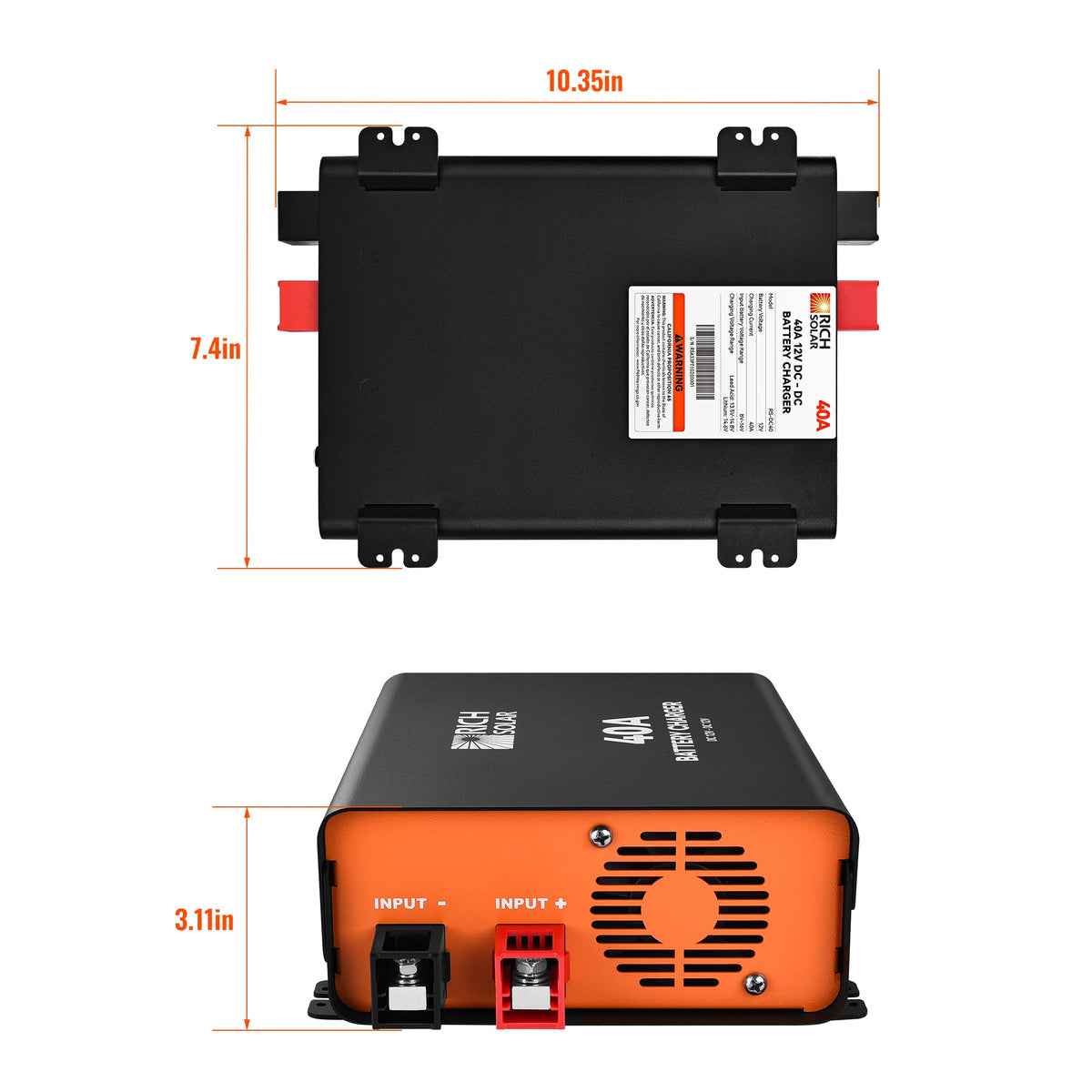 12V 40A DC-DC Battery Charger for RVs, Vans, Boats & Off-Grid Systems | Lithium & Lead-Acid