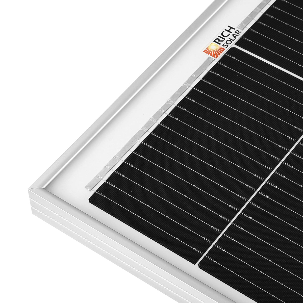 MEGA 130 SLIM | 130 Watt Slim Solar Panel | Compact 12V Narrow Panel for Vans, Campers, Boats  | UL Certified