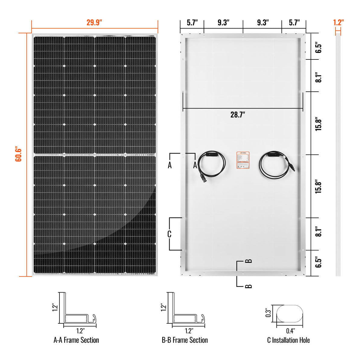 MEGA 250 PRO | 250 Watt 24 Volt Solar Panel