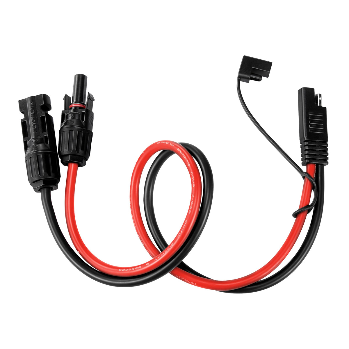 10AWG Solar Connector to SAE Adapter | Connect Solar Panel Connectors to SAE Plug