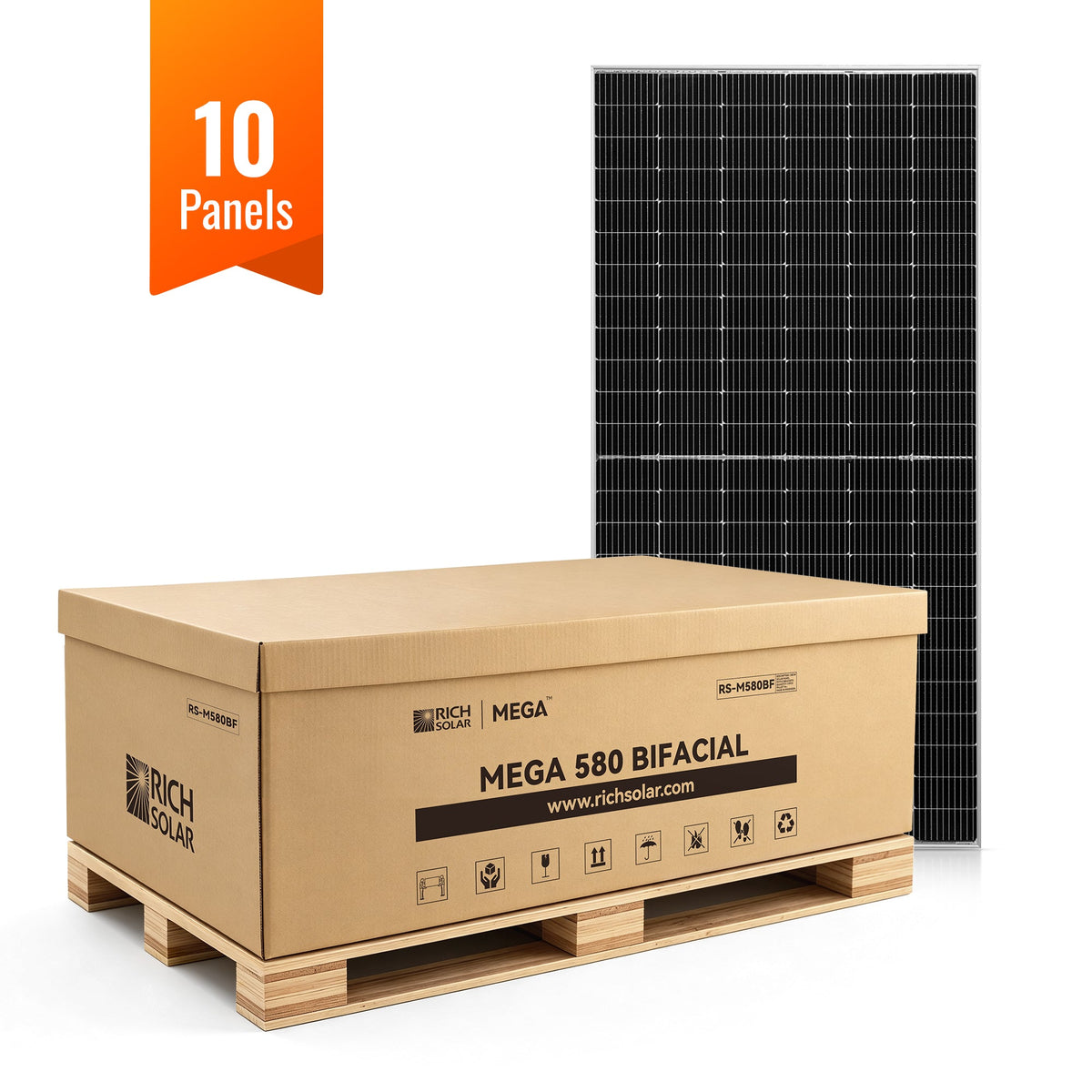Rich Solar MEGA 580 Bifacial Solar Panel 580 Watt 24 Volt