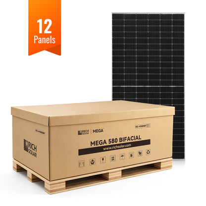 Rich Solar MEGA 580 Bifacial Solar Panel 580 Watt 24 Volt