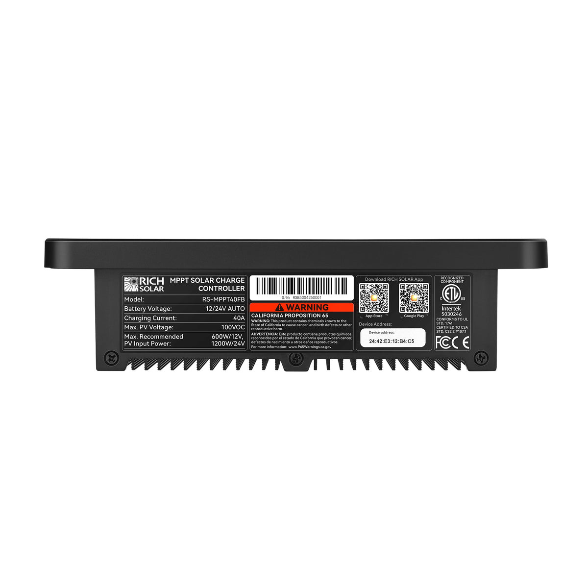 BRAVO PRO 40 | Premium 40A 12V/24V MPPT Flush Mount Solar Controller for RVs, Trailers, Campers, Vans, Boats, Off-Grid