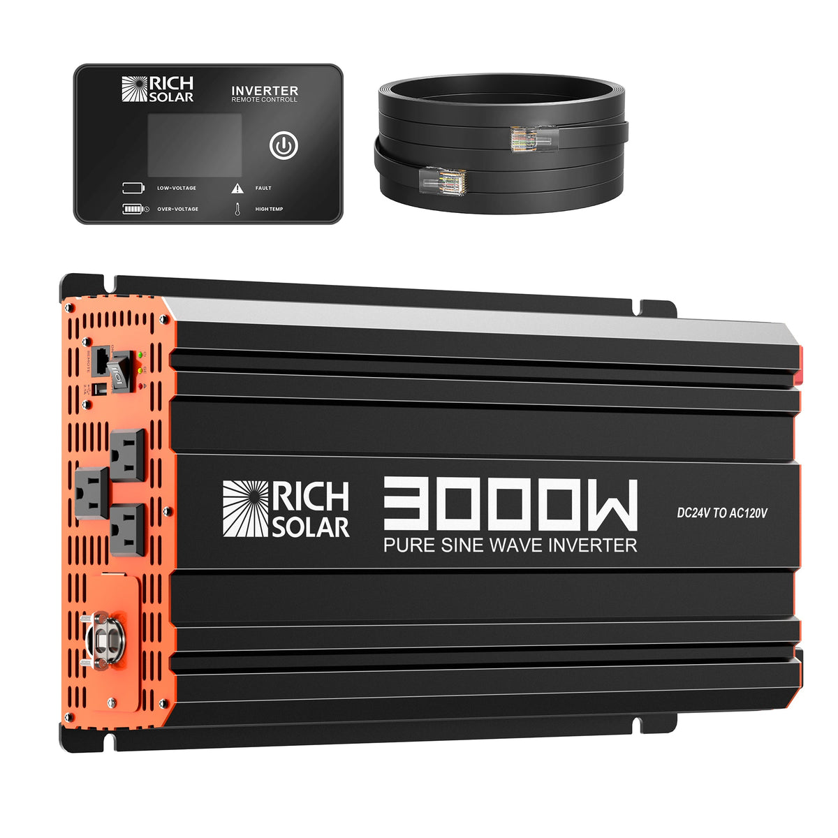 NOVA PURE MAX 3K | 3000 Watt (3kW) 24 Volt Industrial Pure Sine Wave Inverter