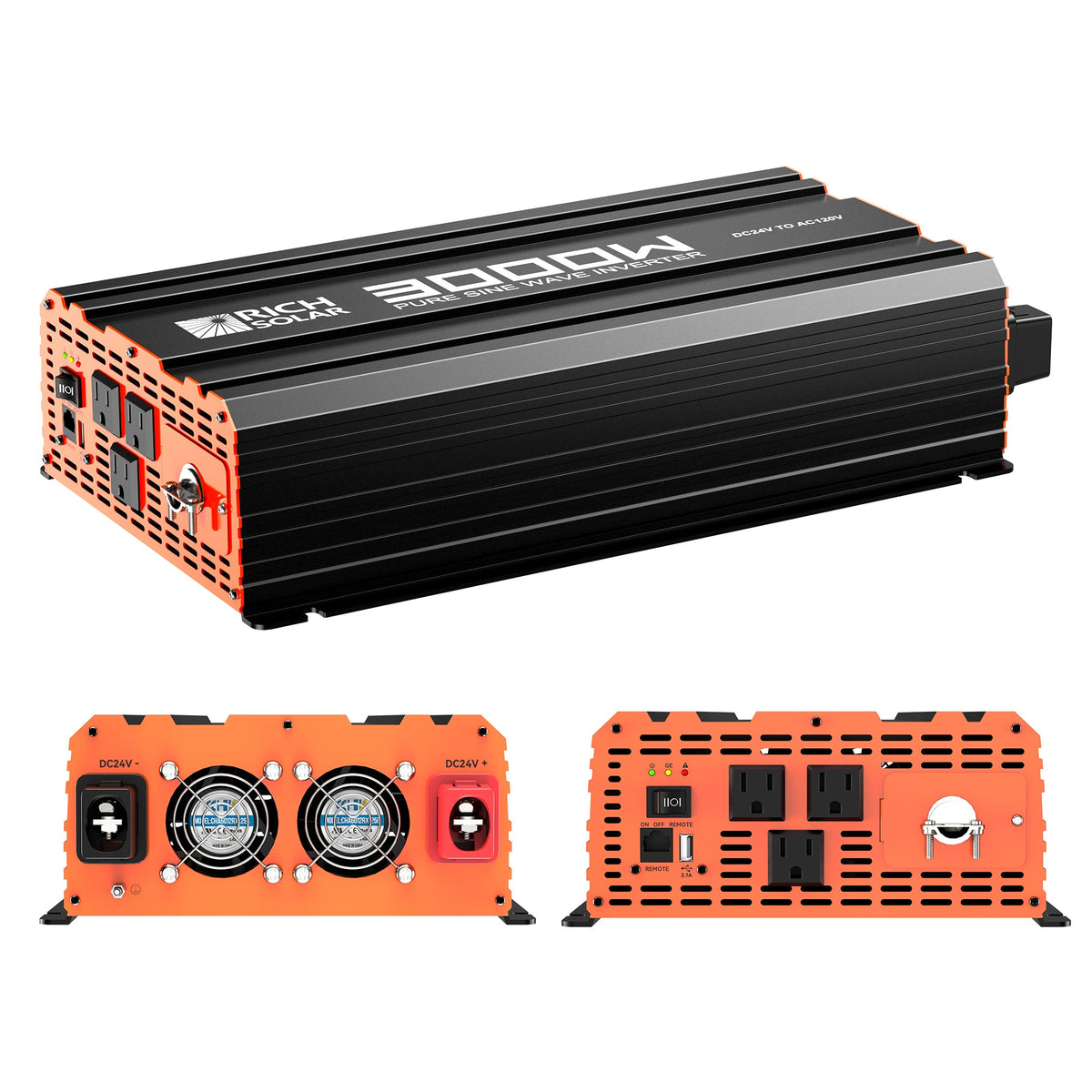 NOVA PURE MAX 3K | 3000 Watt (3kW) 24 Volt Industrial Pure Sine Wave Inverter