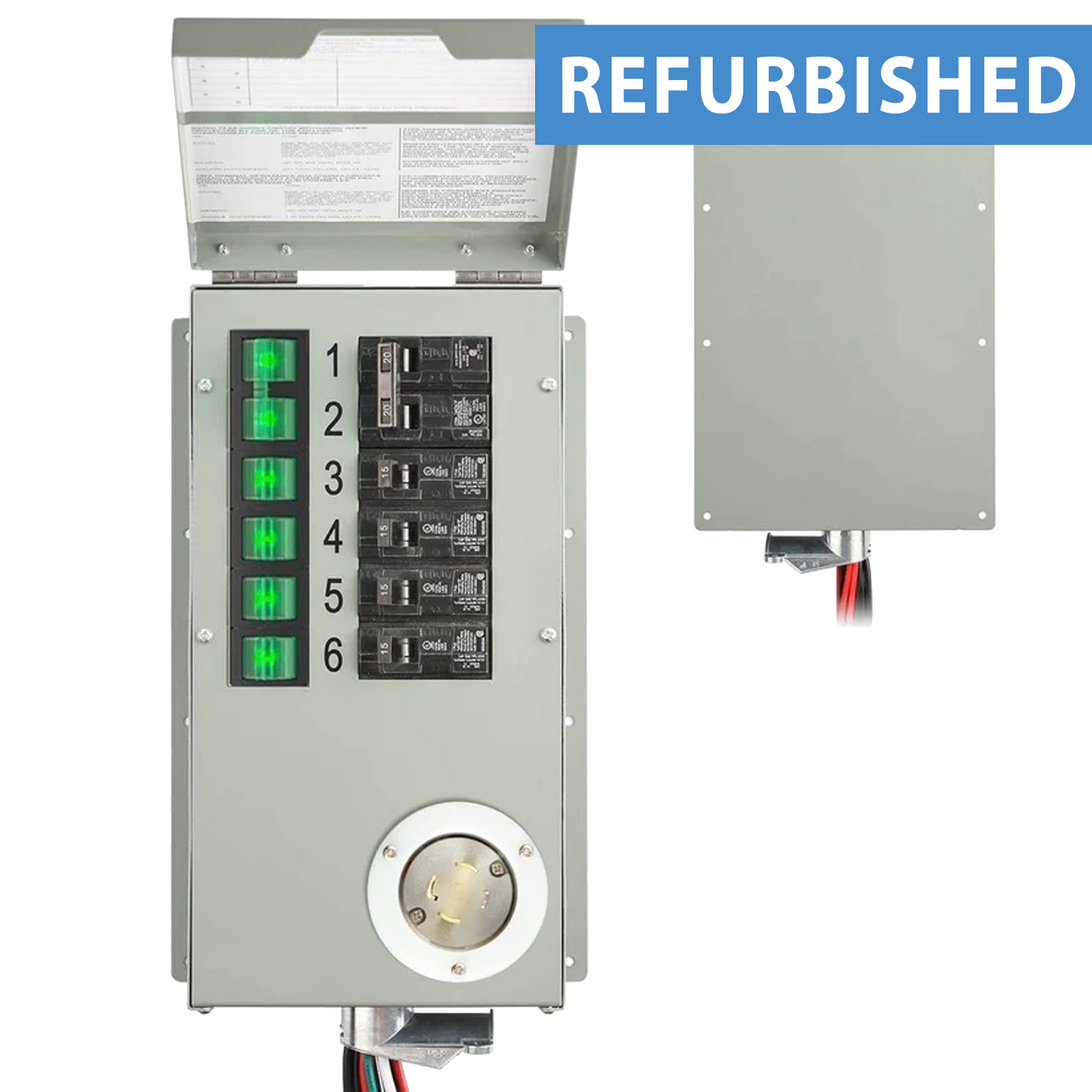 Nature's Generator Refurbished 120V/240V Manual Transfer Switch 30A 6-Circuit for Home Power