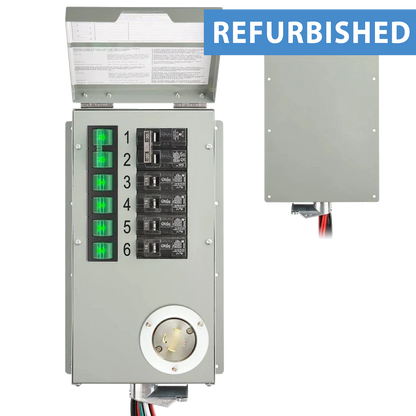 Nature's Generator Refurbished 120V/240V Manual Transfer Switch 30A 6-Circuit for Home Power