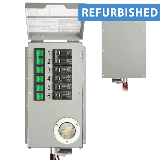 Nature's Generator Refurbished 120V/240V Manual Transfer Switch 30A 6-Circuit for Home Power