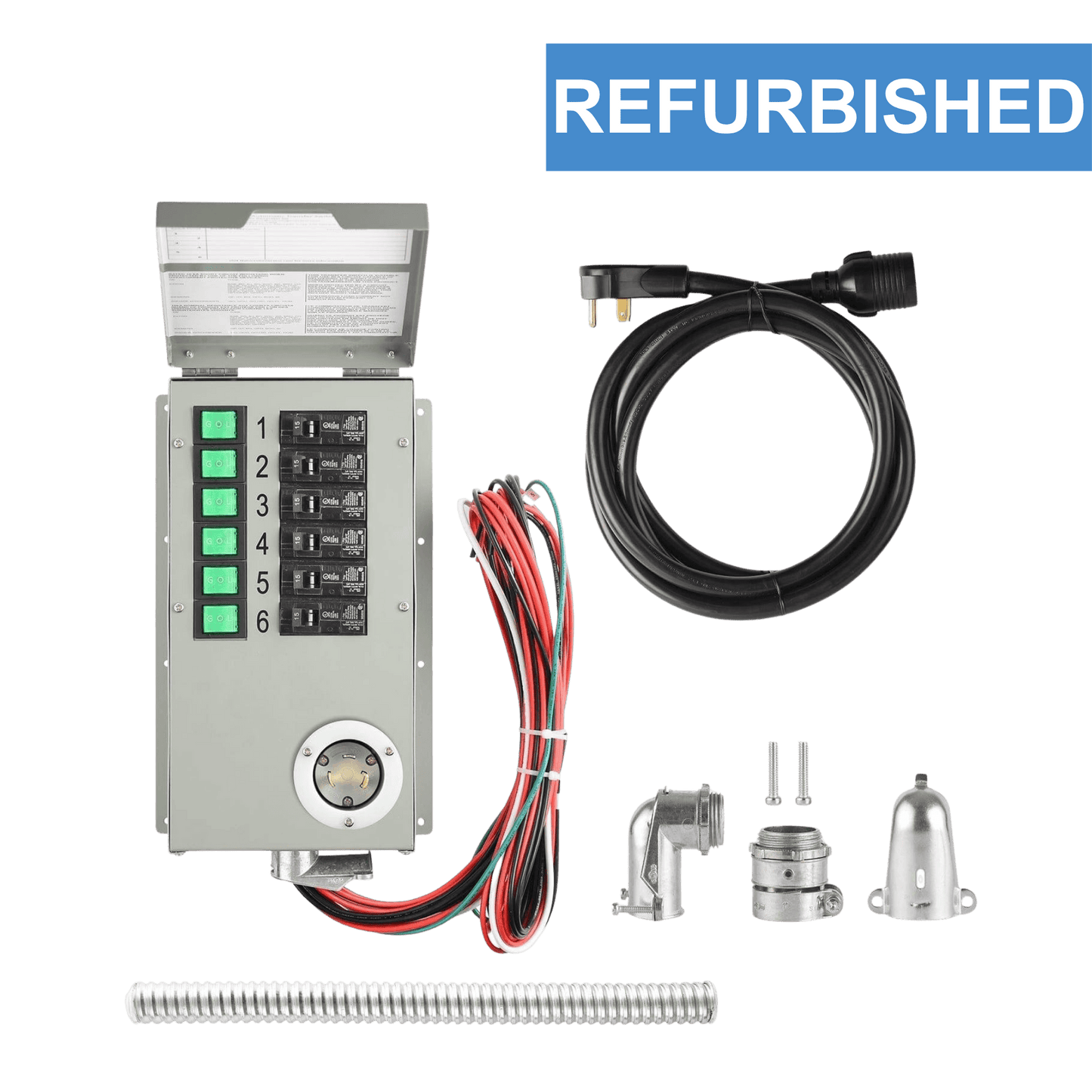Reliance Controls Refurbished 120V 30A 6 Circuit Non Automatic Transfer Switch Nat306