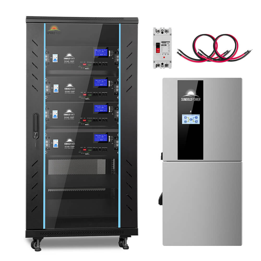 Hybrid Solar Kit 11.4KW 48V Split Phase 20.48KWH/51.2KWH Lithium Battery 450 Watt Solar Panel (Optional) SGH-11N2E/ SGH-11N5E