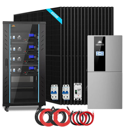 Hybrid Solar Kit 11.4KW 48V Split Phase 20.48KWH/51.2KWH Lithium Battery 450 Watt Solar Panel (Optional) SGH-11N2E/ SGH-11N5E