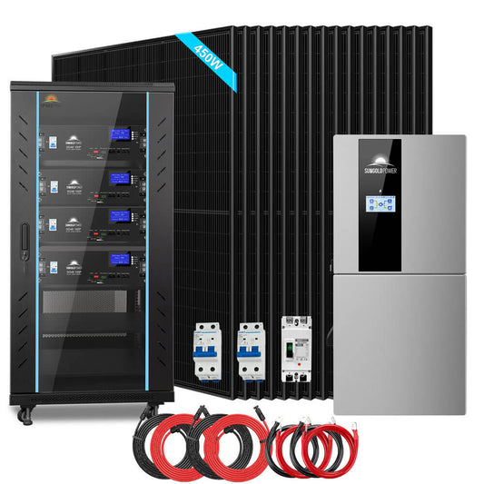 Hybrid Solar Kit 11.4KW 48V Split Phase 20.48KWH/51.2KWH Lithium Battery 450 Watt Solar Panel (Optional) SGH-11N2E/ SGH-11N5E