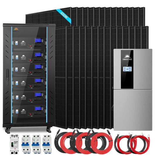 Hybrid Solar Kit 11.4KW 48V Split Phase 30.72KWH Lithium Battery 28 X 450 Watt Solar Panel (Optional) SGH-11N3E