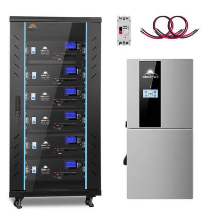 Hybrid Solar Kit 11.4KW 48V Split Phase 30.72KWH Lithium Battery 28 X 450 Watt Solar Panel (Optional) SGH-11N3E