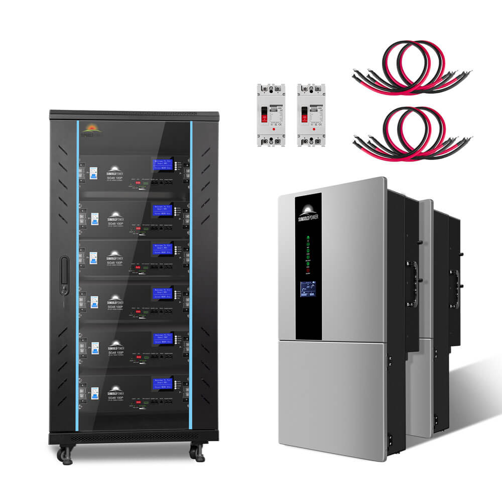 Hybrid Solar Kit 15.2KW 48V Split Phase 30.72 KWH Lithium Battery 32 X 415 Watt Solar Panel (Optional) SGH-7.6DN6E
