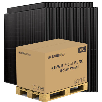 415W Bifacial PERC Solar Panel  | SGP-415-BBS (31 PANELS) UL61730 CEC Listed