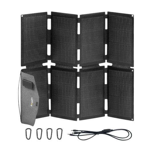 BougeRV 100W N-Type Fiberglass Foldable Portable Solar Panel