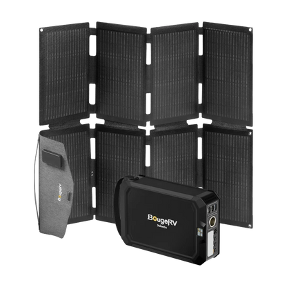 BougeRV 100W N-Type Fiberglass Foldable Portable Solar Panel