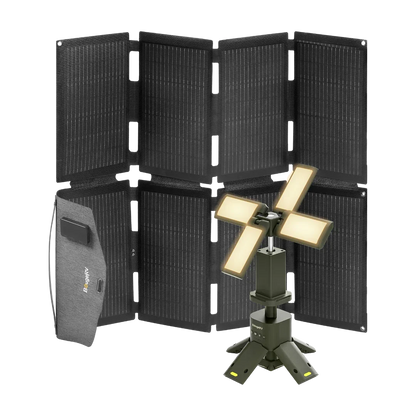 BougeRV 100W N-Type Fiberglass Foldable Portable Solar Panel