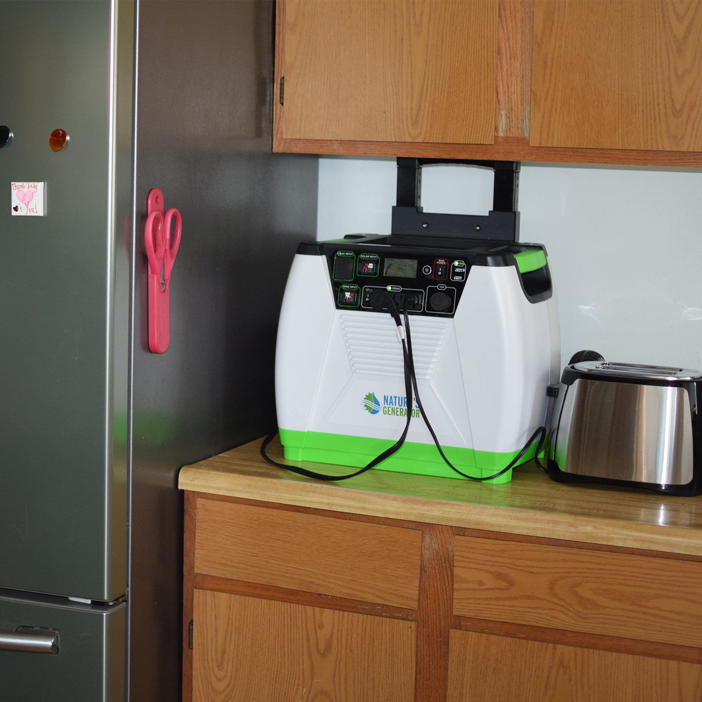 Nature's Generator 1800W Power Station for Backup and Off Grid Living with Solar Wind or Alternating Current Charging