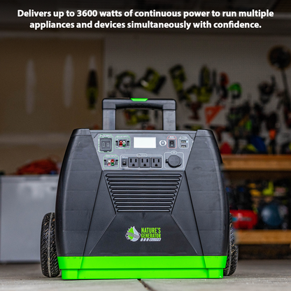 Nature's Generator Elite Portable Power Station For Home Backup And Off Grid Use