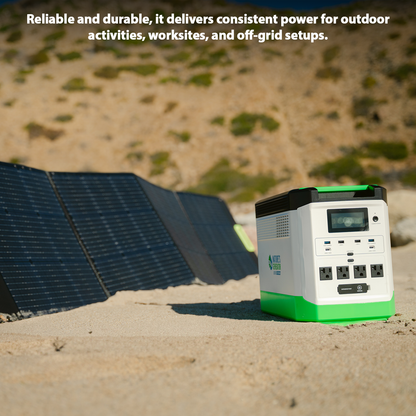 Lithium 1800 Solar and Wind Generator 1800W Power Station with Dual Charging Outdoor Use