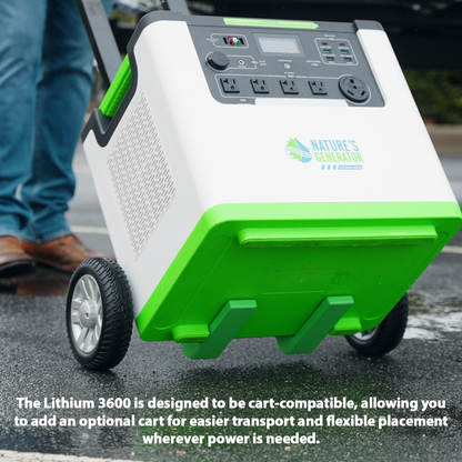 Nature's Generator Lithium 3600W Power Station With 3072Wh LiFePO4 Battery For Home Backup And Off Grid Use