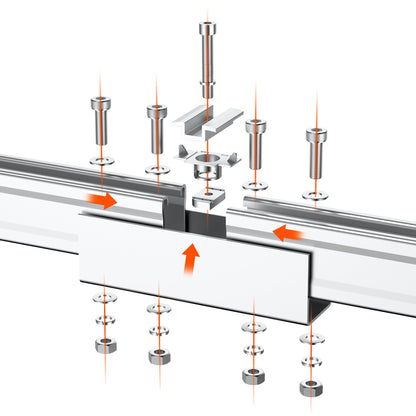 Solar Ground Mount | Fit MEGA 100/100 SLIM/MEGA 150 | Adjustable, Easy-to-Install Brackets for 1-4 Panels