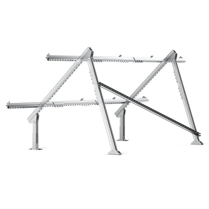 Solar Ground Mount | Fit MEGA 200/MEGA 220/MEGA 250 | Adjustable, Easy-to-Install Brackets for 1-4 Panels
