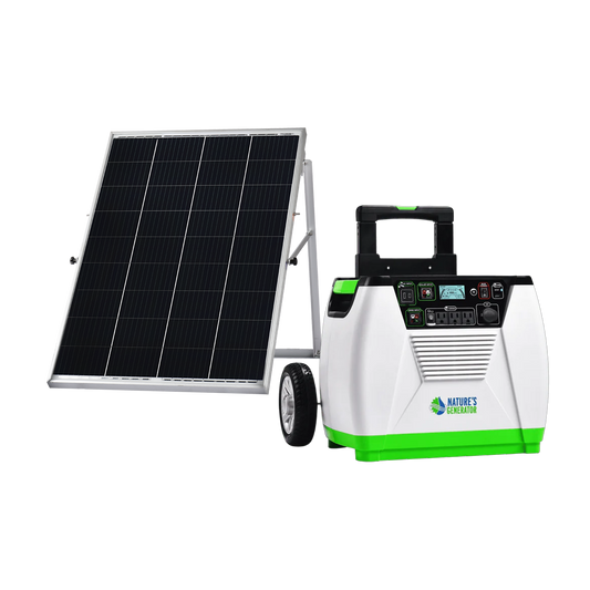 Nature's Generator Gold System Portable Solar Power Station 1800 W Includes High Output Solar Panel Model 1800