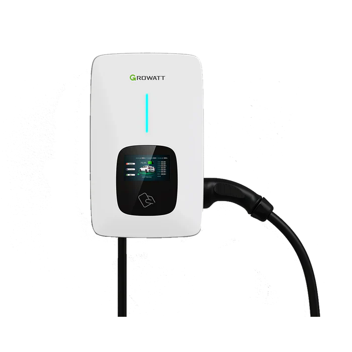 Growatt THOR 12AS-P-US Level 2 EV Charger 50A Smart Wi-Fi RFID PV Linkage NEMA 4X Compatible With All Brands EVS