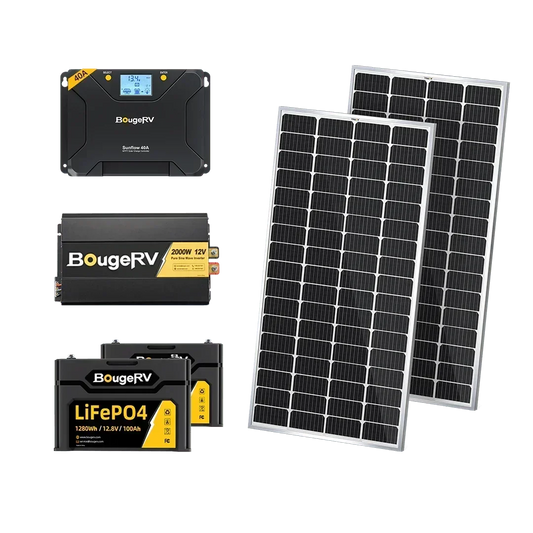 BougeRV 12V 400 Watt Rigid Solar Kit Upgraded Version