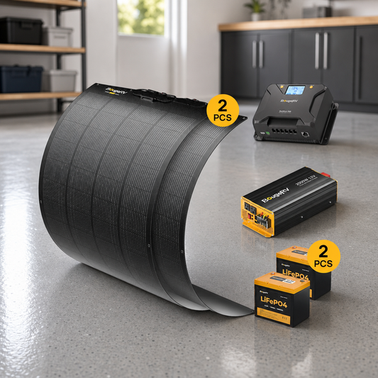 BougeRV 12V 400 Watt Arch Pro Solar System Kit lifestyle hero image