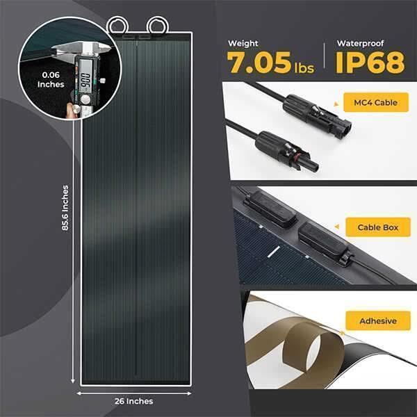 BougeRV 12V 400 Watt CIGS Flexible Solar Kit