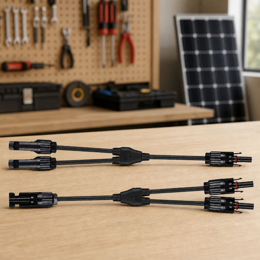 12AWG 1 Pair Solar MC4 Y Parallel Branch Connectors MFF&FMM Pair lifestyle hero image