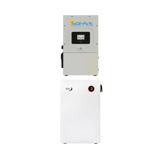 Sol-Ark 15kW Hybrid Inverter Bundle MNPowerflo16 Ess 16.1 kWh Lithium Wall Mount Battery Outdoor Rated