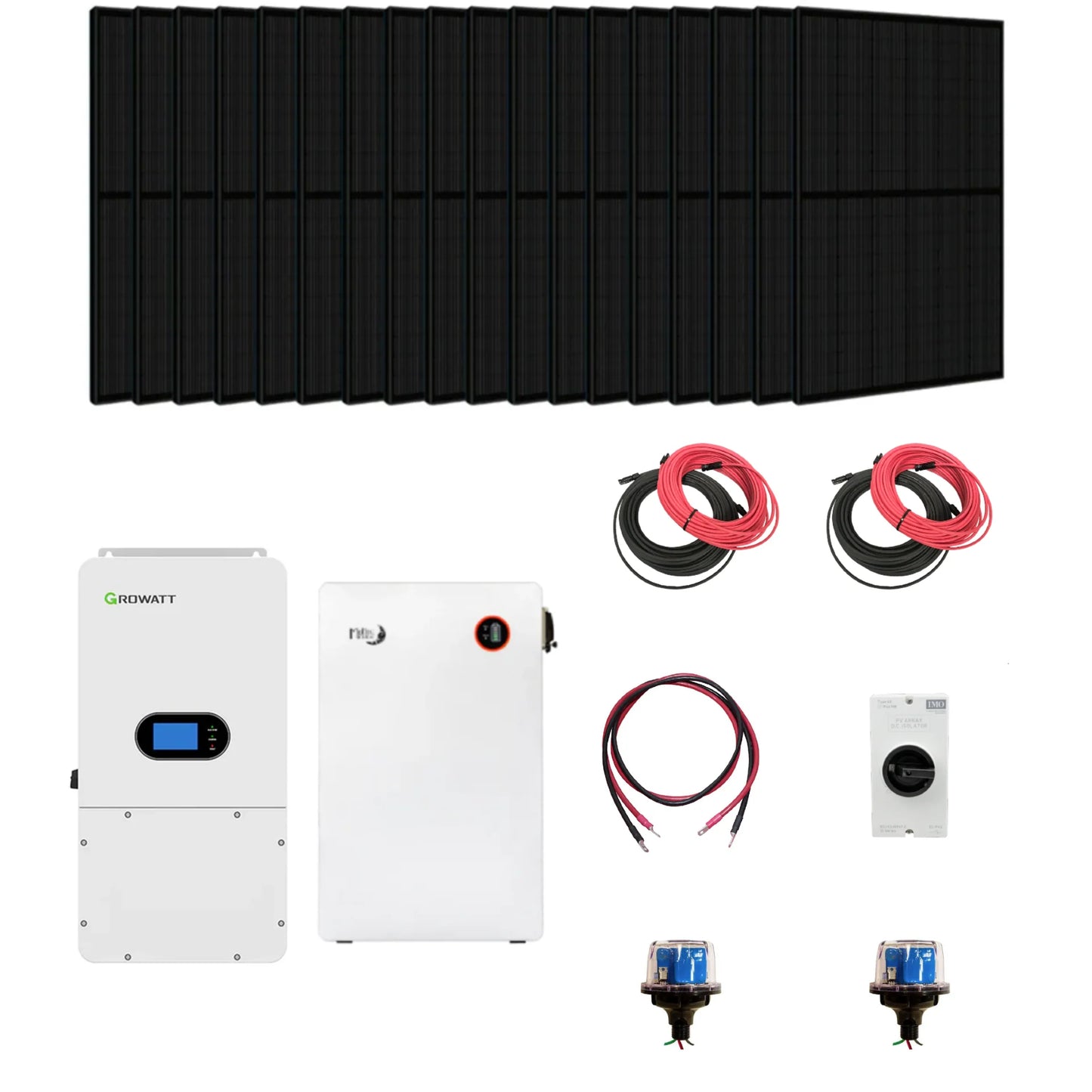 Growatt SPH 10000TL Hybrid Inverter Kit With 15kW PV Input 120/240V And 10kW Output 16kWh Energy Storage