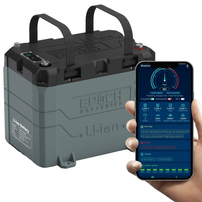 Epoch Batteries 24V 60Ah (1.54kWh) Pro Series - Heated, Bluetooth & Victron Comms LiFePO4 Battery