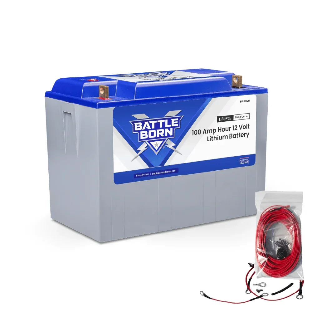 Battle Born 100Ah 12V LiFePO4 Heated Battery Kit