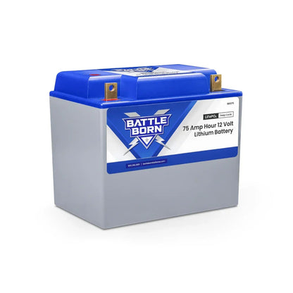 Battle Born 75Ah 12V Group 24 LiFePO4 Deep Cycle Battery
