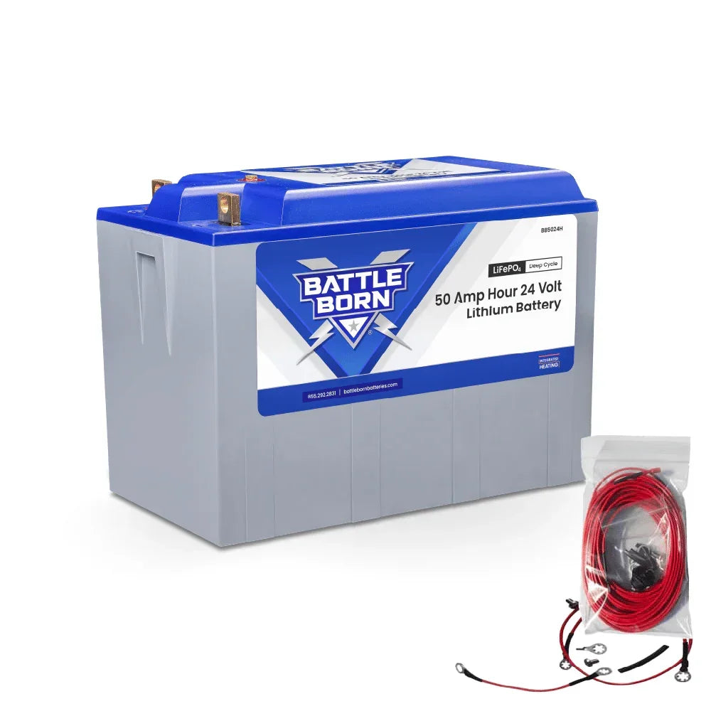 Battle Born 50Ah 24V LiFePO4 Heated Battery Kit