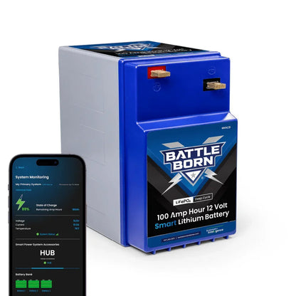 Battle Born 100Ah 12V GC2 Smart LiFePO4 Deep Cycle Battery