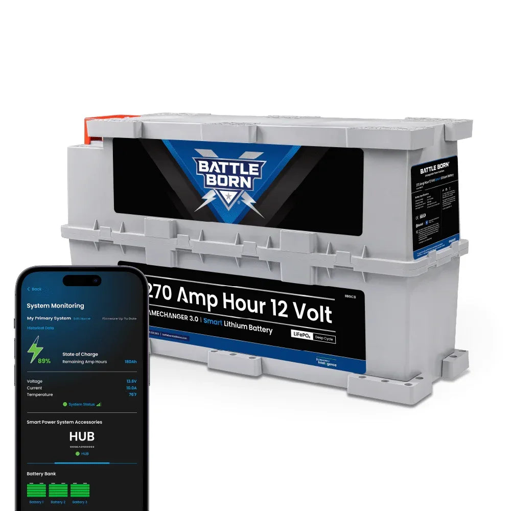 Battle Born 270Ah 12V GC3 Smart LiFePO4 Deep Cycle Battery