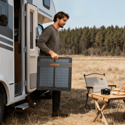 Jackery SolarSaga 100 Air Portable Solar Panel With Integrated Stand For Off Grid Charging